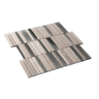 Villa Rapids Gray Marble & Glass Mosaic Tile | Tile Club
