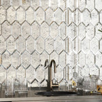4x8 Beveled Antique Mirror Glass Hexagon Tile Sample | Tile Club
