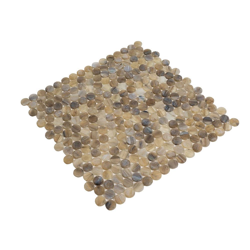 Agate Glass Penny Round Mosaic Tile