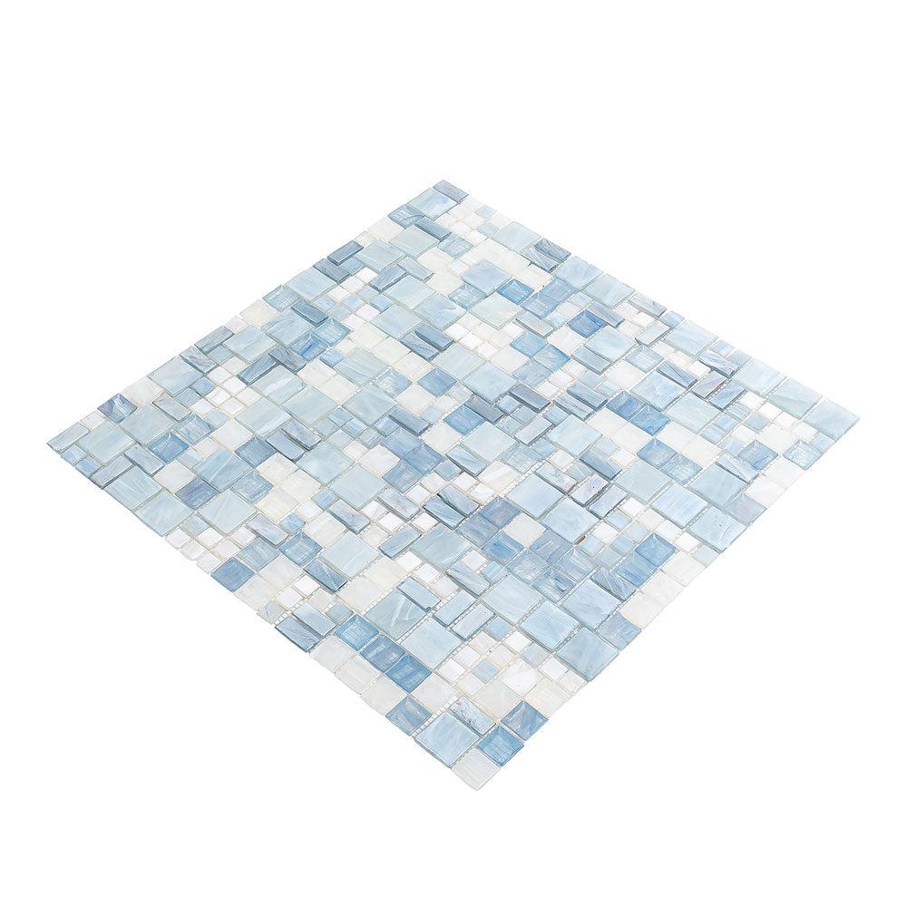 Blue Mini Versailles Glass Mosaic Tile | Tile Club