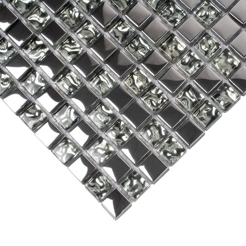 Breeze Silver Glass Mosaic Tile | Tile Club