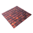 Brown Foil And Frosted Square Mosaic Tile | Tile Club