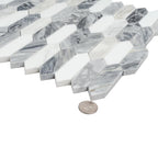 Calacatta Bluette Marble Picket Tile | Tile Club