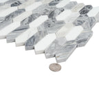 Calacatta Bluette Marble Picket Tile | Tile Club