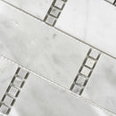 Carrara Subway With Bardiglio Dot Mosaic Tile | Tile Club