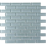 Chic Gray Glass Brick Tile
