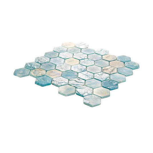 Coastal Dreams Hexagon Glass Mosaic Tile | Tile Club