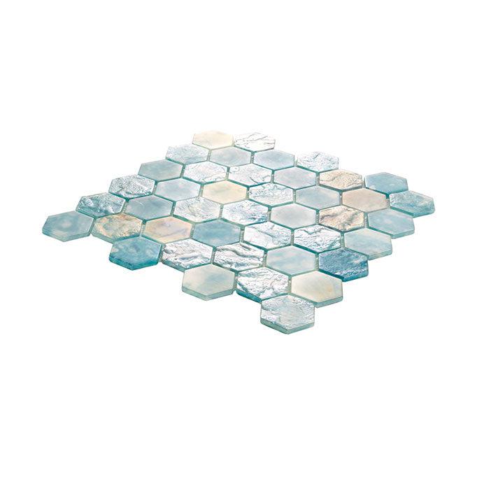 Coastal Dreams Hexagon Glass Mosaic Tile | Tile Club