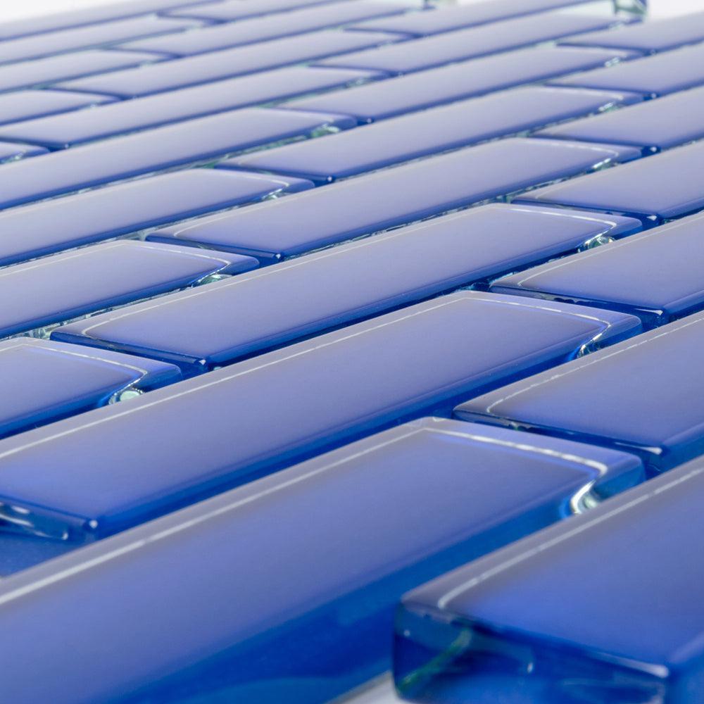 Cobalt Blue Glass Brick Tile | Tile Club