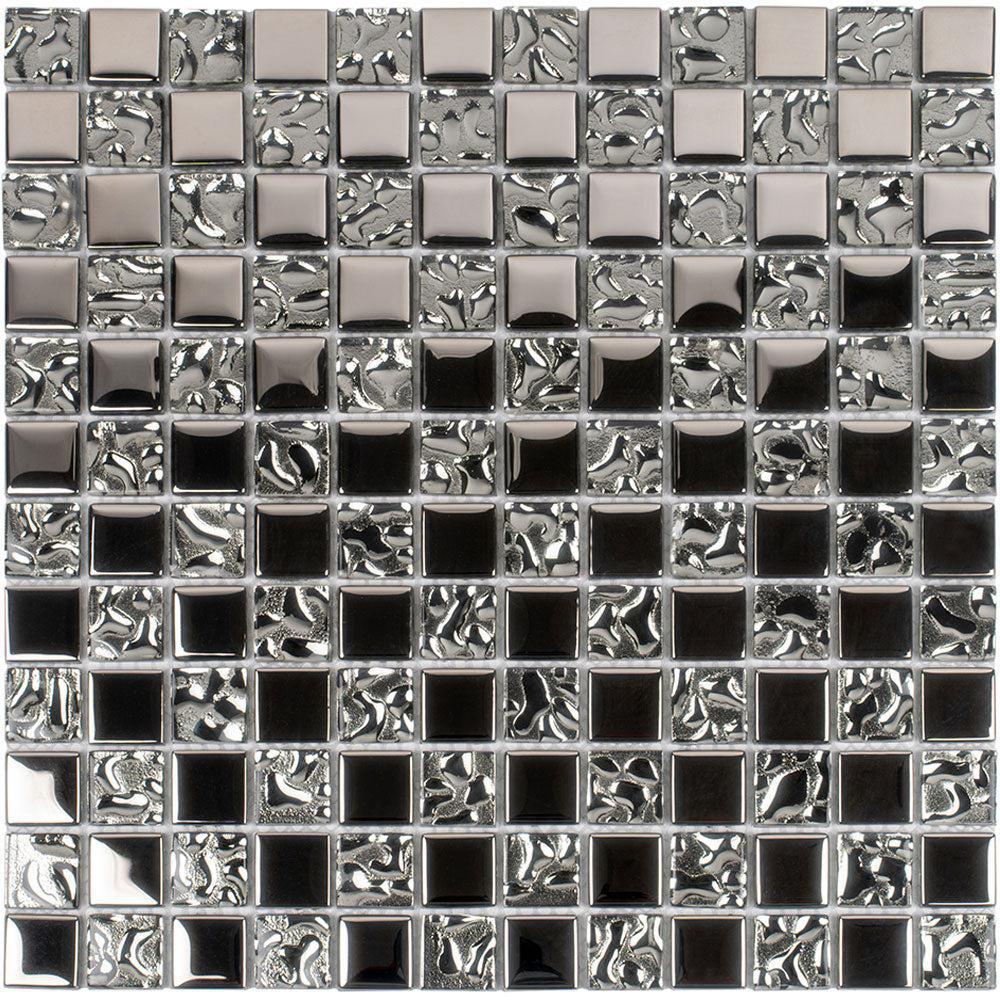 Tile Club | Crystile Silver Glass Mosaic Wall & Floor Tile
