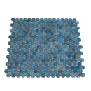 Denim Glass Round Penny Mosaic Tile | Tile Club