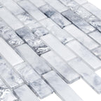 Frozen Dreams Brick Glass Mosaic Tile | Tile Club
