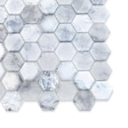 Frozen Dreams Hexagon Glass Mosaic Tile | Tile Club