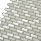 Glacial White Glass Brick Tile | Tile Club