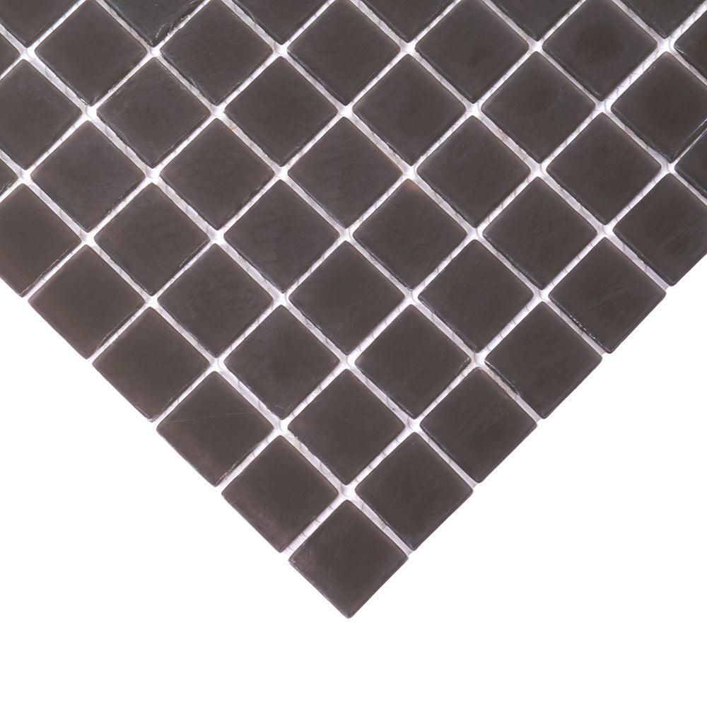 Glacier Ash Gray 1X1 Frosted Glass Tile | Tile Club