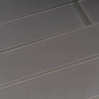 Glacier Ash Gray 3''x12'' Polished Glass Tile | Tile Club