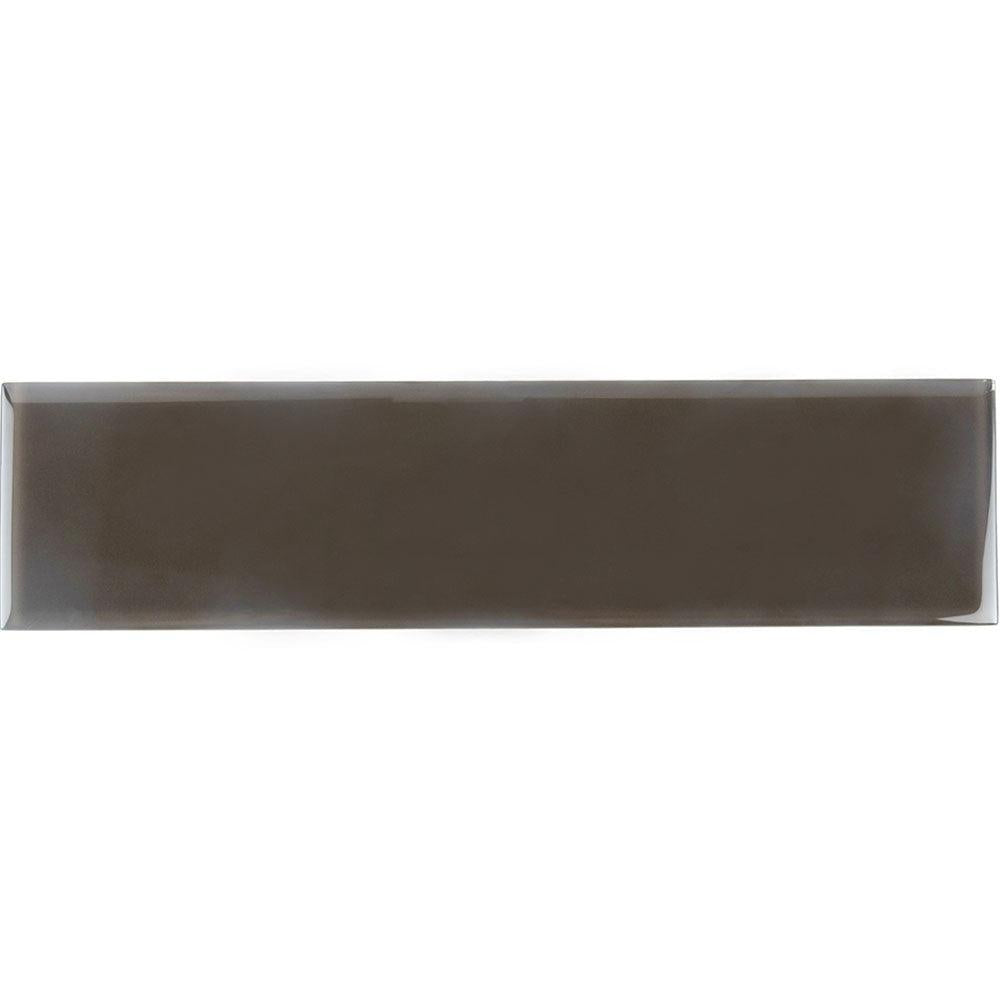 Glacier Ash Gray 4X16 Polished Glass Tile Sample