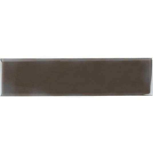 Glacier Ash Gray 4X16 Polished Glass Tile Sample