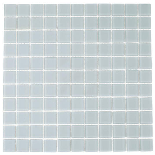 Glacier Aura Gray 1X1 Frosted Glass Tile