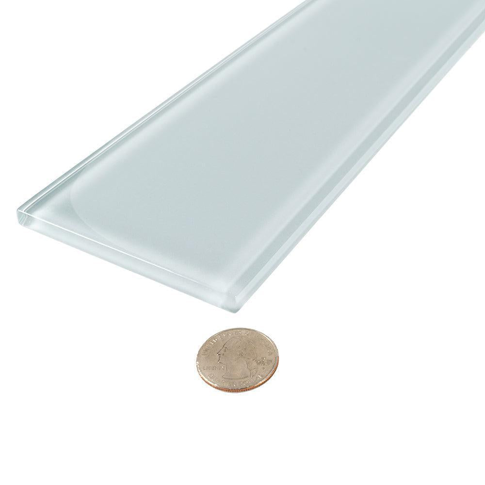 Glacier Aura Gray 4X16 Polished Glass Tile | Tile Club