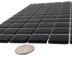 Glacier Black 1X1 Frosted Glass Tile | Tile Club