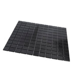 Glacier Black 1X1 Polished Glass Tile | Tile Club