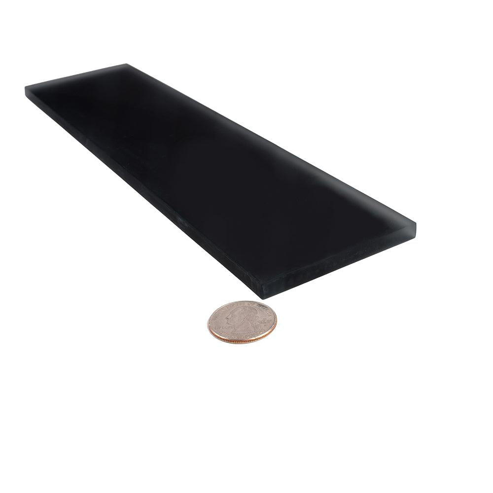 Glacier Black 3x12 Frosted Glass Tile | Tile Club