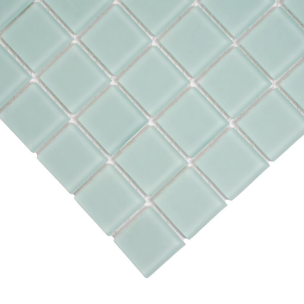 Glacier Breeze 1X1 Frosted Glass Tile | Tile Club