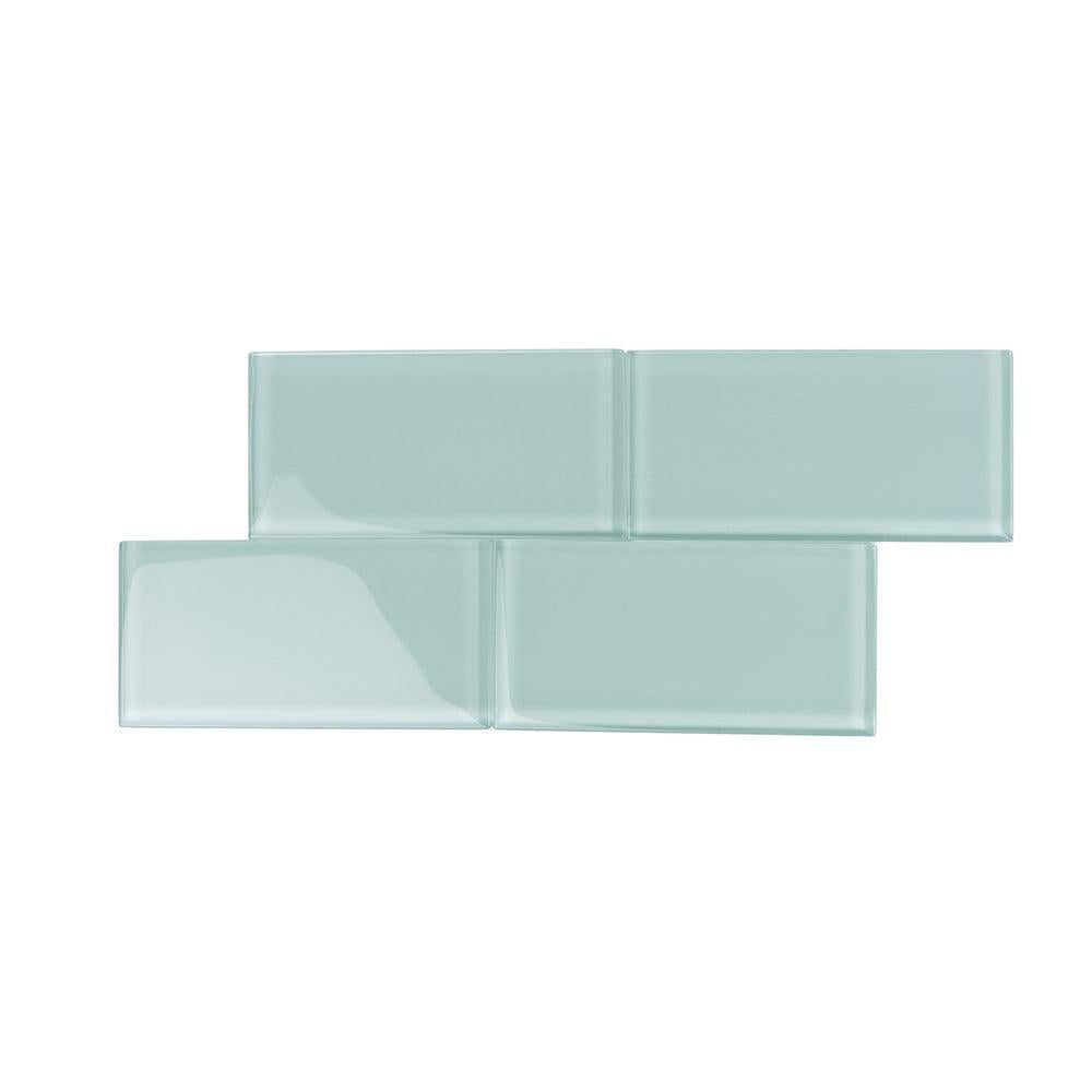 Glacier Breeze 3X6 Polished Glass Subway Tile | Tile Club