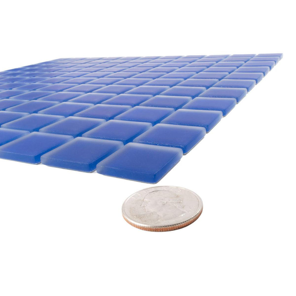 Glacier Cobalt Blue 1x1 Matte Glass Tile | Tile Club