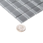 Glacier Dark Gray 1X1 Polished Glass Tile | Tile Club