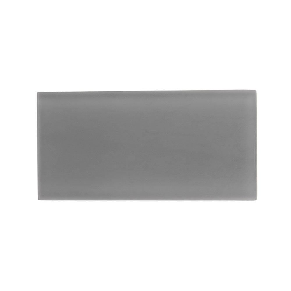 Glacier Dark Gray 3"x6" Frosted Glass Tile