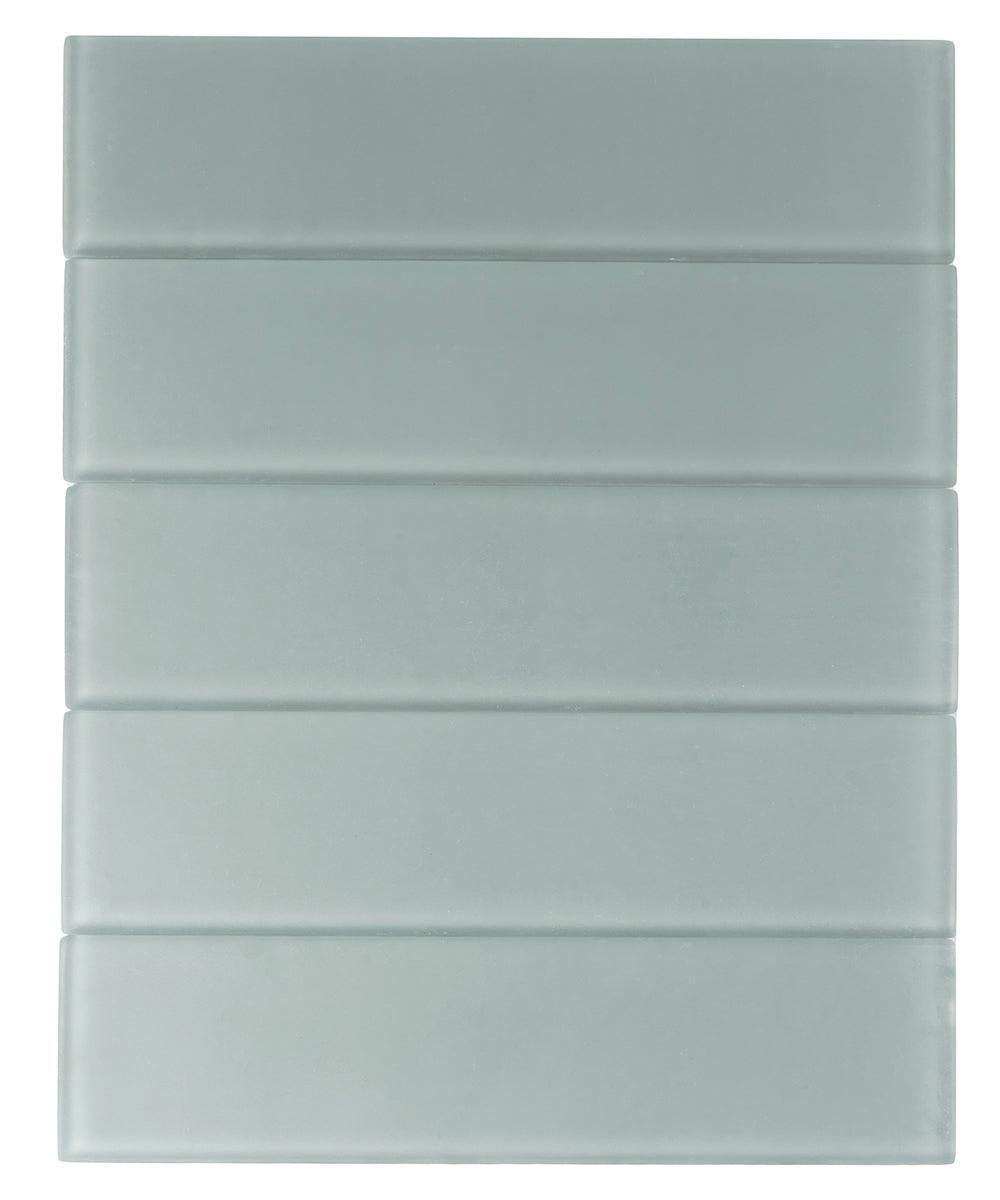 Glacier Gray 3x12 Frosted Gray Glass Tile