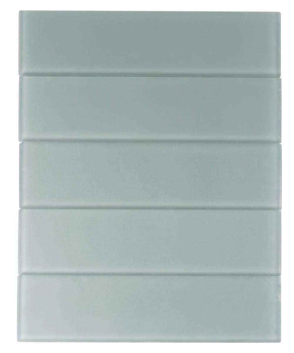 Glacier Gray 3x12 Frosted Gray Glass Tile | Tile Club