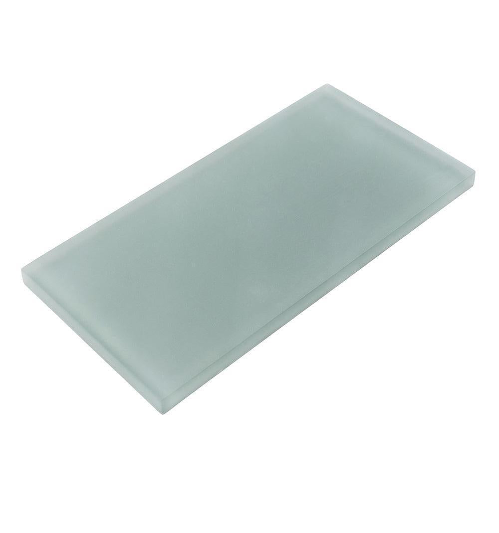 Glacier Gray 3X6 Frosted Glass Subway Tile | Tile Club