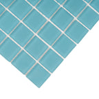 Glacier Laguna Blue 1X1 Frosted Glass Tile | Tile Club
