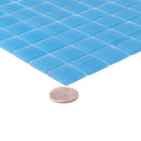 Glacier Ocean Blue 1" x 1" Frosted Glass Tile | Tile Club