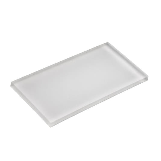 Glacier Pure White 3"x6" Frosted Glass Subway Tile | Tile Club