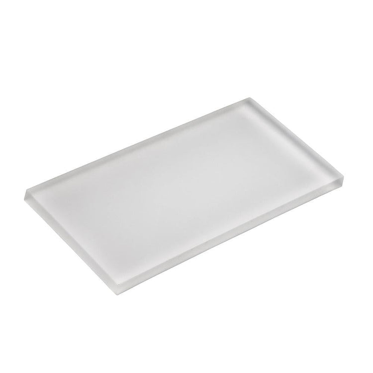 Glacier Pure White 3"x6" Frosted Glass Subway Tile | Tile Club