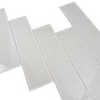 Glacier Pure White 4X16 Polished Glass Tile | Tile Club