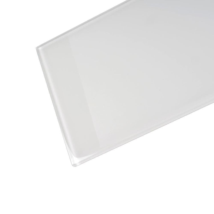 Glacier Pure White 8X16 Polished Glass Tile | Tile Club