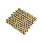 Glossy Gold Hexagon Glass Mosaic Tile | Tile Club