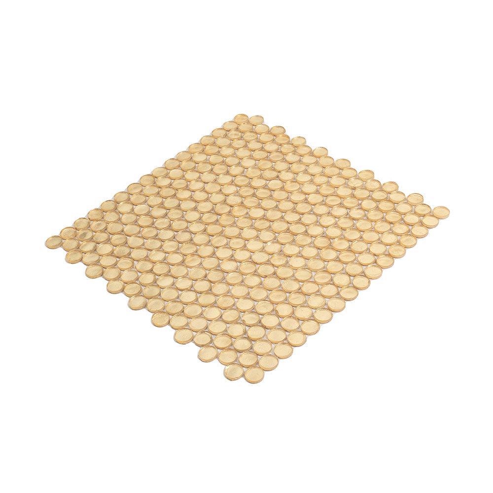 Gold Glass Penny Round Mosaic Tile | Tile Club