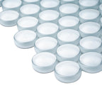 Gray Penny Round Glass Tile | Tile Club