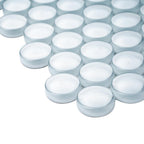 Gray Penny Round Glass Tile | Tile Club