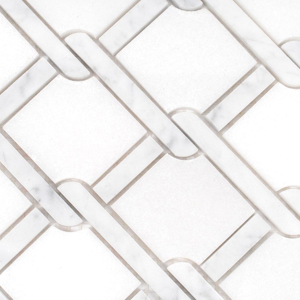 Italiano White Marble Mosaic Tile | Tile Club