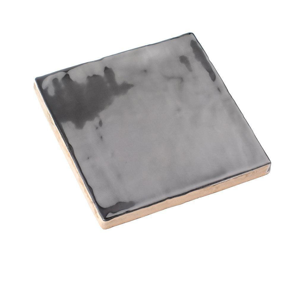 Lake Black Ceramic Square Tile 4x4 | Tile Club