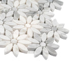 Meadow Bianco Carrara Marble Mosaic Tile | Tile Club