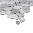 River Pebbles Carrara & Thassos Marble Tile | Tile Club