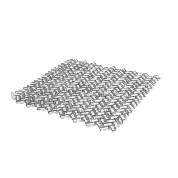 Silver Herringbone Mosaic Tile | Tile Club